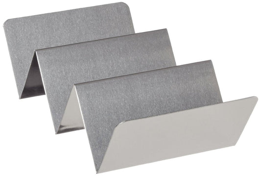 American Metalcraft 2 Or 3 Compartment Stainless Steel 4 Inch X 8 Inch X 2 Inch Brushed Finish Taco Holder; 1 Each - High Mart Wholesale