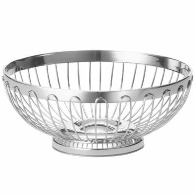 Tablecraft Basket Round Stainless Steel 10X3.75 1-12 Count; 12 Each; 1 Per Case - High Mart Wholesale