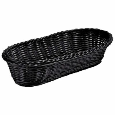 Tablecraft Oblong Black Basket; 12 Each; 1 Per Case - High Mart Wholesale