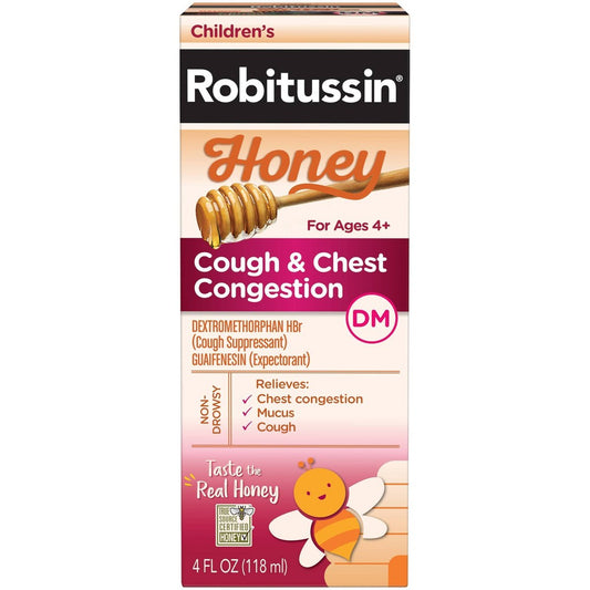 Children's Robitussin Honey Cough & Chest Congestion; 4 Ounces; 3 Per Box; 8 Per Case