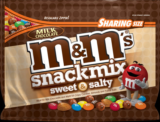 M&M's Milk Chocolate Snack Mix Stand Up Pouch; 7.7 Ounces; 8 Per Case