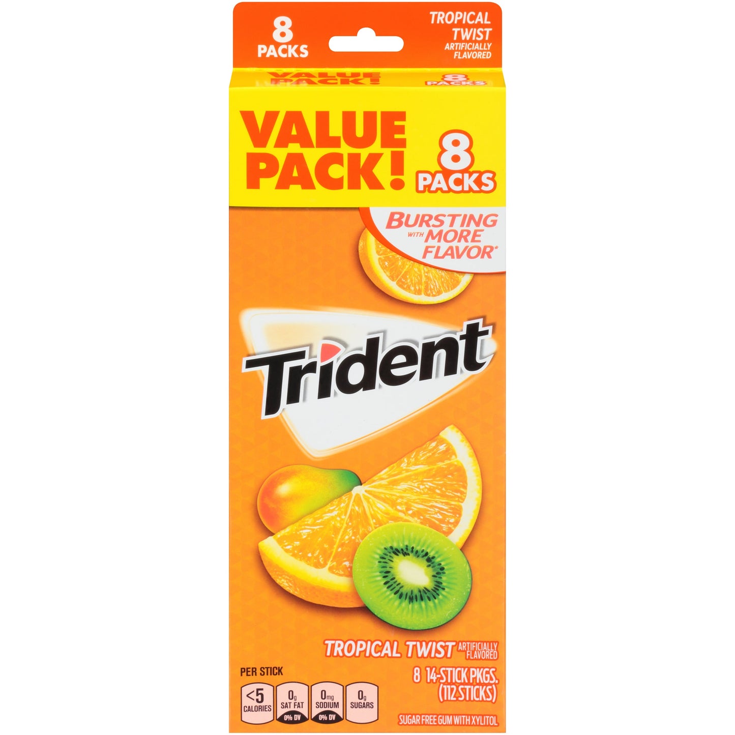 Trident Gum Tropical Twist; 112 Count; 6 Per Case