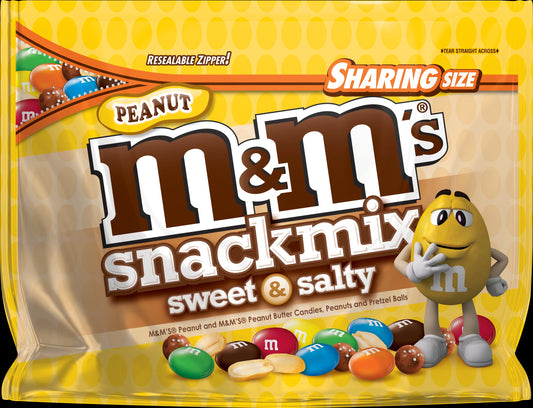 M&M's Peanut Snack Mix Stand Up Pouch; 7.7 Ounces; 8 Per Case