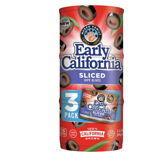 Early California Sliced Ripe Olives Canned; 2.25 Ounce; 12 Per Case - High Mart Wholesale