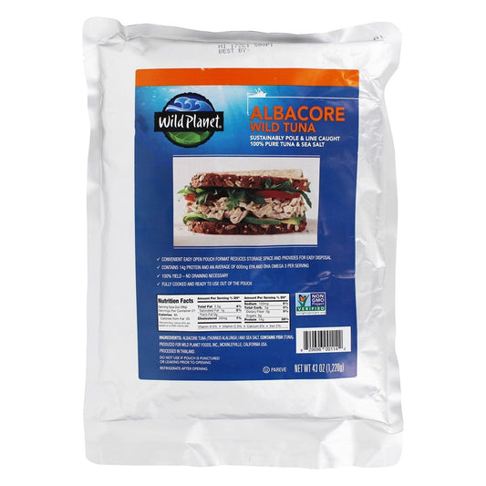 Wild Planet Foods Albacore Tuna With Sea Salt; 43 Ounces; 6 Per Case - High Mart Wholesale