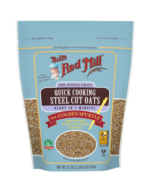 Bob's Red Mill Natural Foods Inc Quick Cooking Steel Cut Oats; 22 Ounces; 4 Per Case