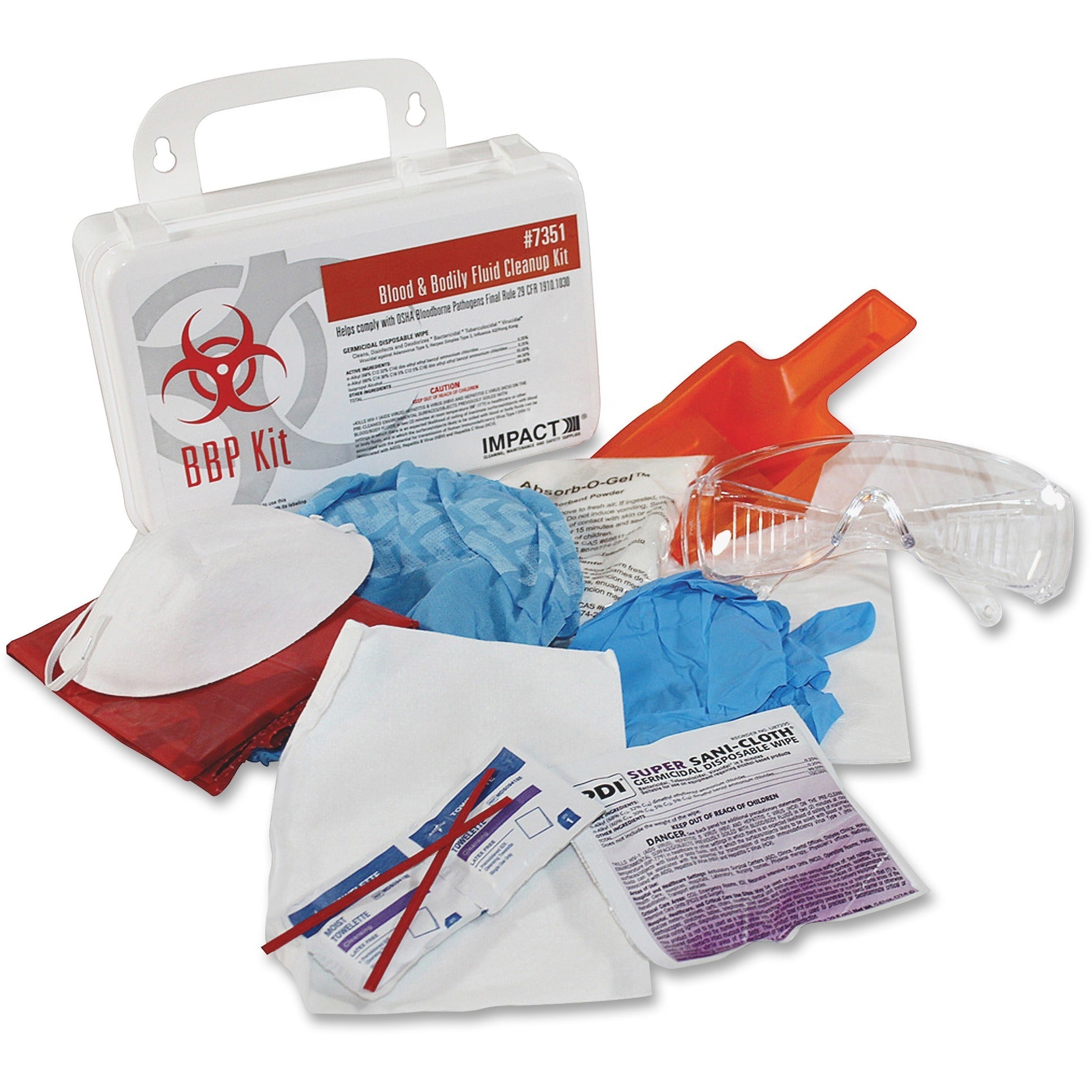 Pro-Guard Bloodborne Pathogen Kit With Case; 6 Each; 1 Per Case - High Mart Wholesale