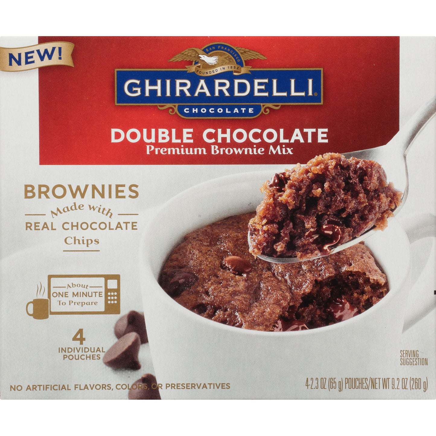 Ghirardelli Double Chocolate Brownie Mug Mix; 9.2 Ounces; 6 Per Case - High Mart Wholesale