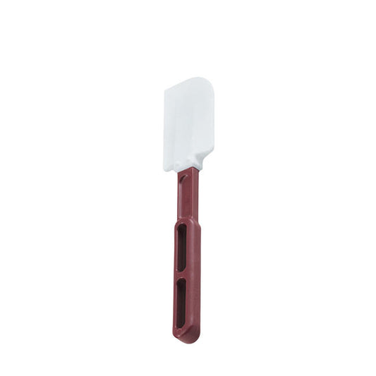 Vollrath 10 Inch Plastic White Spatula With Red Handle; 1 Each