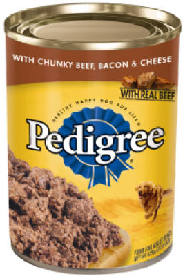 Pedigree Dog Food Complete Nutrition With Beef; 22 Ounce; 12 Per Case