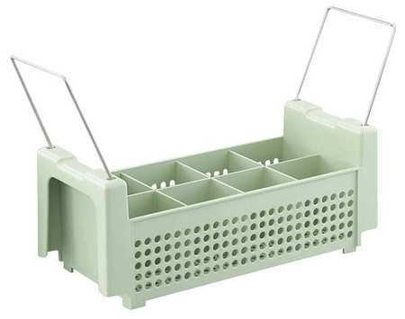 Vollrath 8 Compartment Green Flatware Basket; 1 Each