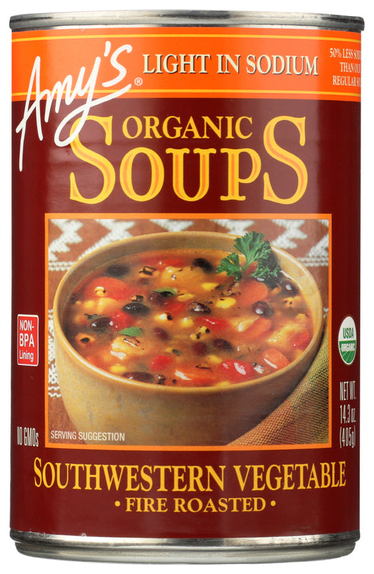 Amy's Organic Fire Roasted Southwestern Vegetable Soup; 14.3 Ounce; 12 Per Case - High Mart Wholesale