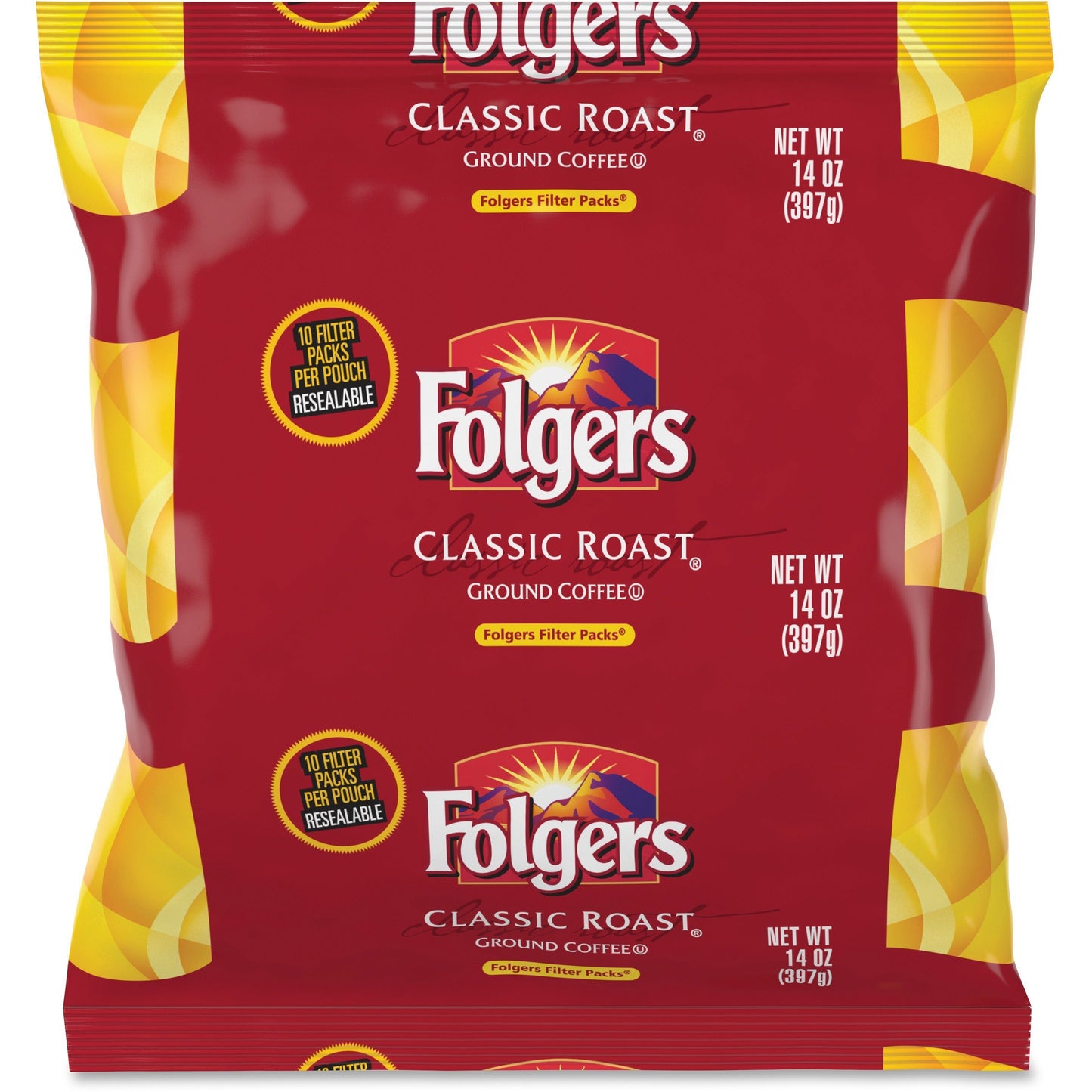 Folgers Classic Roast Coffee Filter Pack; 40 Count; 16 Per Case