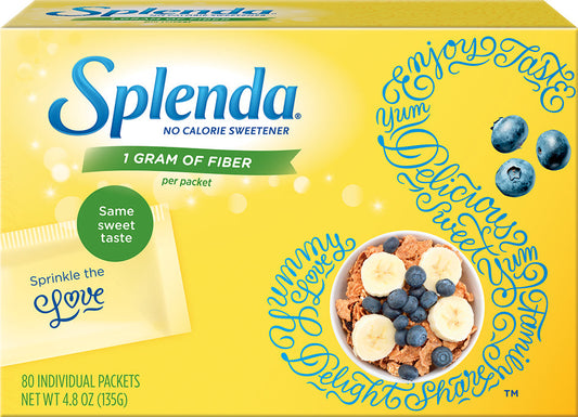 Splenda With Fiber Packets; 80 Count; 12 Per Case - High Mart Wholesale