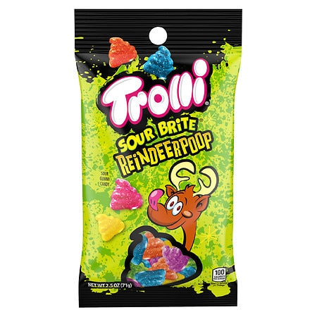 Trolli Sour Brite Gummi Reindeer Poop; 2.5 Ounces; 24 Per Case - High Mart Wholesale