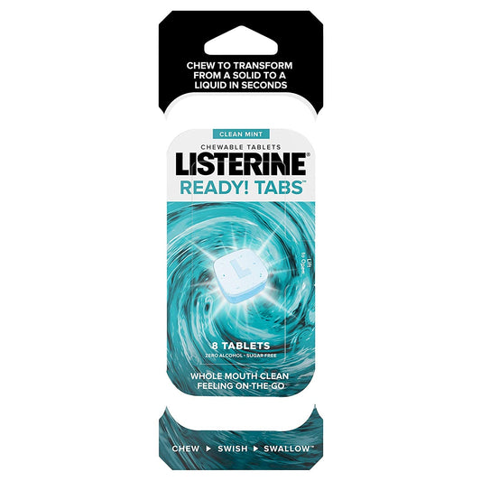 Listerine Ready Chewable Tablet Clean Mint 8 Count; 8 Count; 12 Per Case - High Mart Wholesale