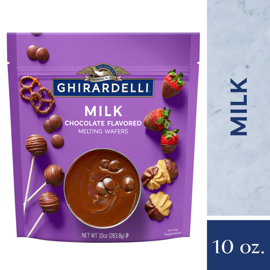 Ghirardelli Milk Chocolate Flavored Melting Wafers; 10 Ounce; 6 Per Case - High Mart Wholesale