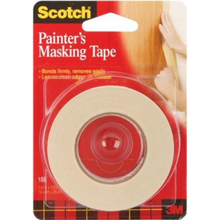 Scotch Scotch Masking Tape 3/4 Inches; 1000 Inches; 6 Per Box; 4 Per Case