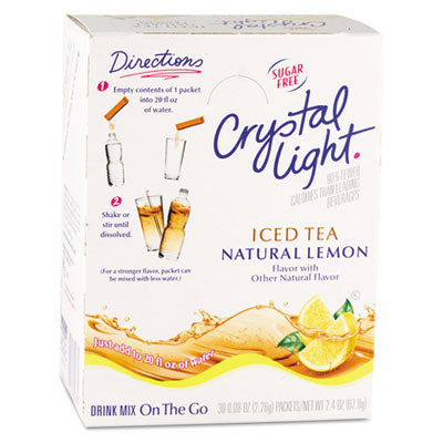 Crystal Light On The Go Iced Tea Beverage Mix; 0.08 Ounces; 30 Per Box; 4 Per Case - High Mart Wholesale