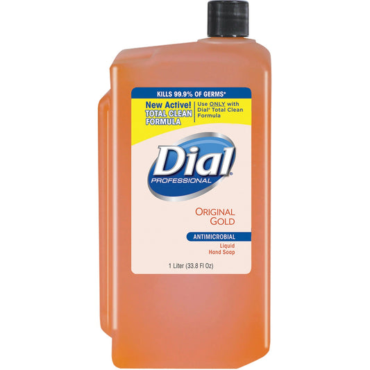 Dial Gold Antimicrobial Liquid Hand Soap Refill; 33.81 Fluid Ounces; 8 Per Case