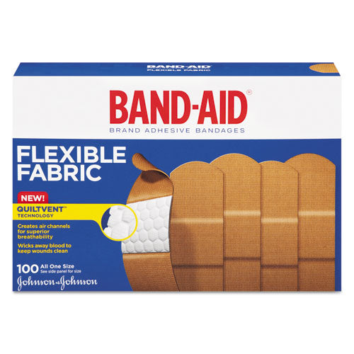 Band Aid Flexible Fabric Bandage; 100 Count; 12 Per Case - High Mart Wholesale