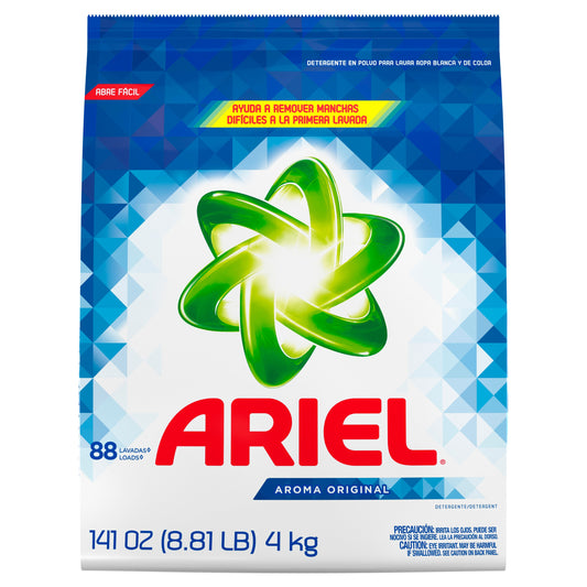 Ariel Detergent Powdered Regular Bag; 8.81 Pounds; 5 Per Case