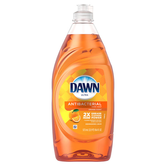 Dawn Dish Wash Ultra Anti-Bacterial Orange; 19.4 Fluid Ounces; 10 Per Case