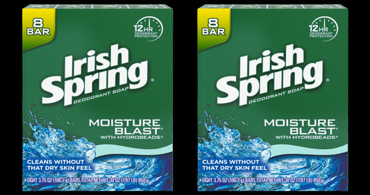 Irish Spring Bar Soap Moisture Blast 8 Bar; 30 Ounce; 9 Per Case