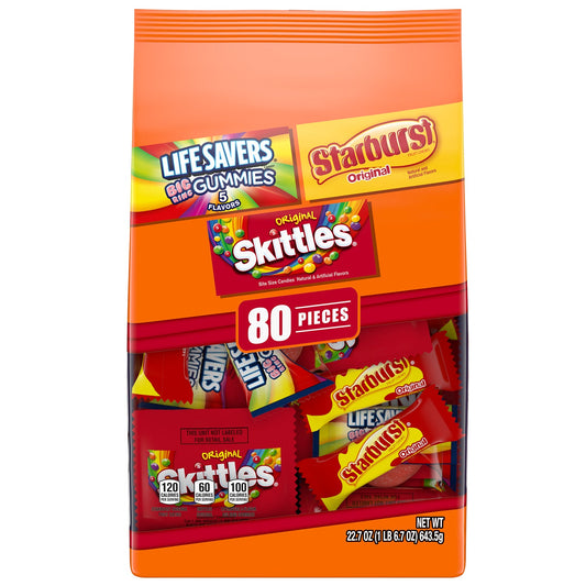 Assorted Family Faves 80 Piece Starburst & Skittles Lifesaver; 22.7 Ounce; 6 Per Case