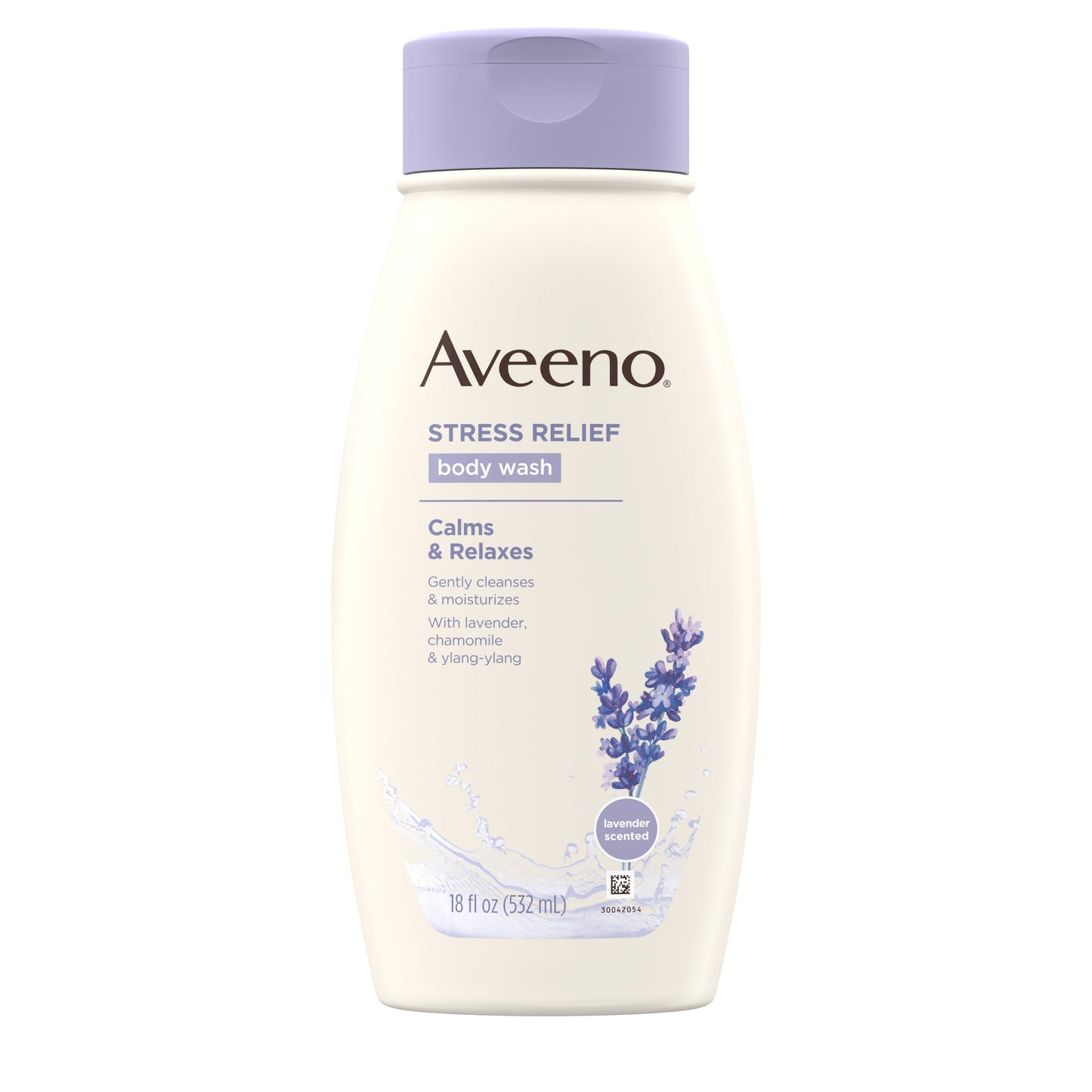 Aveeno Stress Relief Body Wash; 18 Fluid Ounces; 3 Per Box; 4 Per Case