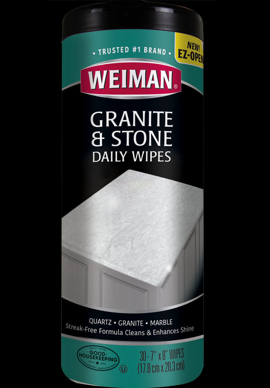 Weiman Products Granite & Stone Disinfecting Wipes; 30 Count; 6 Per Case - High Mart Wholesale
