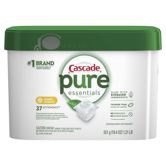 Cascade Pure Essentials Lemon Essence Dishwasher Detergent; 1.21 Pounds; 3 Per Case