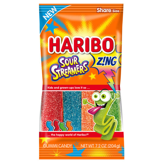 Haribo Confectionery Sour Streamers Gummi Candy; 7.2 Ounce; 14 Per Case - High Mart Wholesale