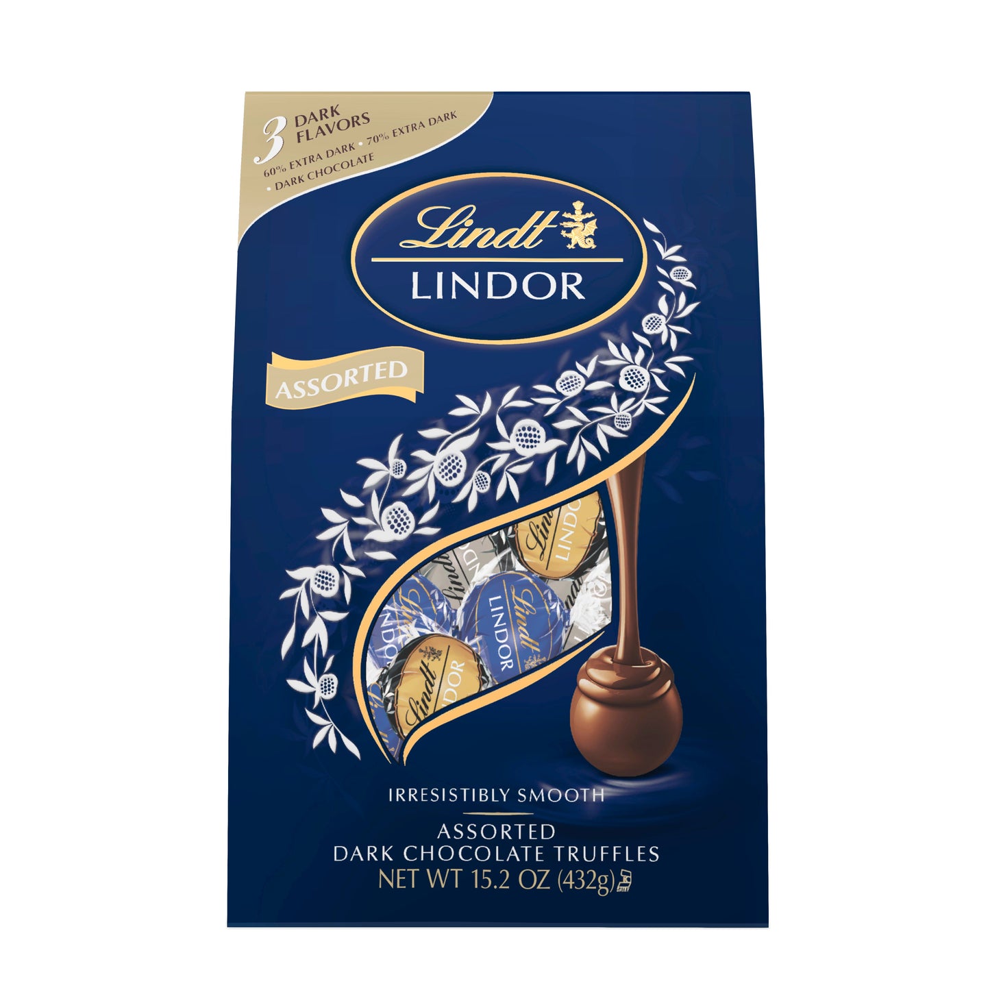 Lindt & Sprungli Lindor Dark Assorted Bag; 15.2 Ounces; 6 Per Case