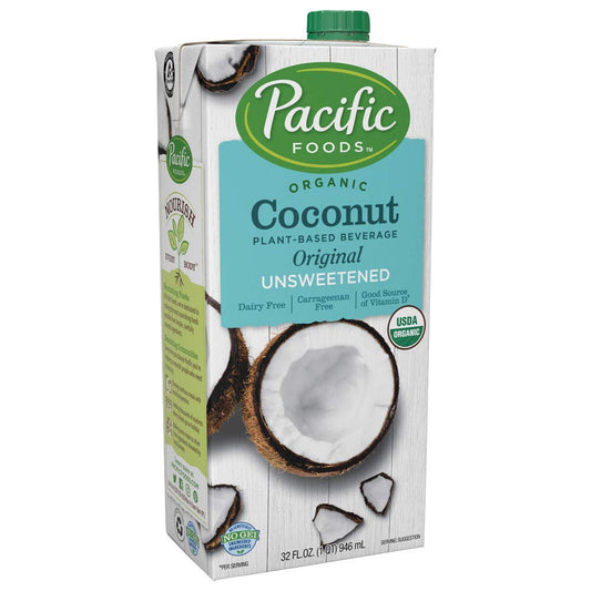 Pacific Foods Organic Original Unsweetened Coconut Milk; 32 Fluid Ounces; 12 Per Case - High Mart Wholesale