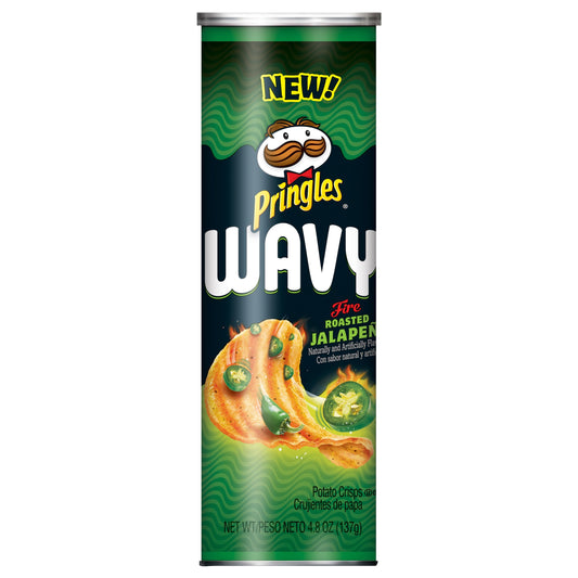 Pringles Wavy Fire Roasted Jalapeno Potato Crisp; 4.8 Ounces; 8 Per Case