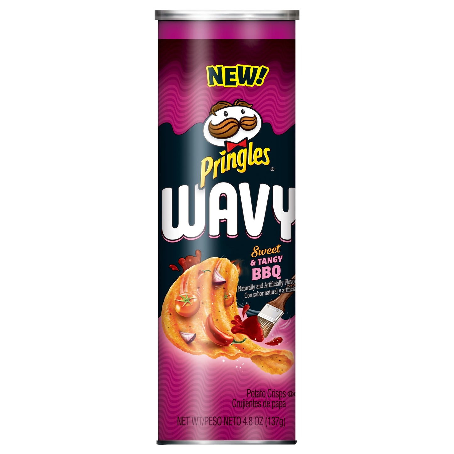 Pringles Wavy Sweet & Tangy Bbq Potato Crisp; 4.8 Ounces; 8 Per Case