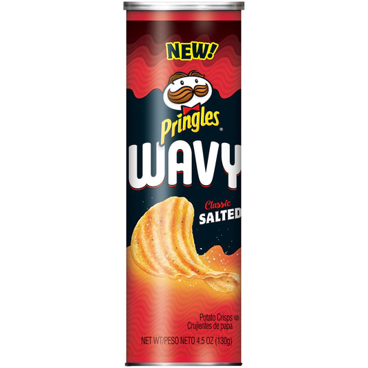 Pringles Wavy Classic Salted Potato Crisp; 4.5 Ounces; 8 Per Case