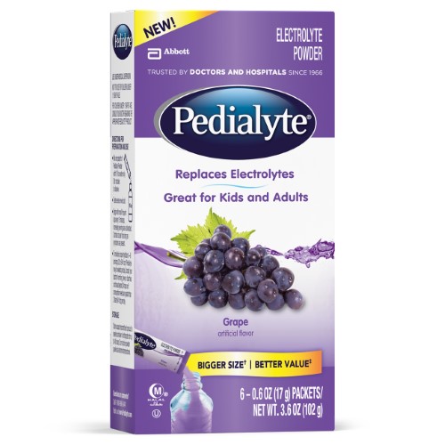 Pedialyte Grape Powder Packets; 0.6 Ounce; 6 Per Box; 6 Per Case - High Mart Wholesale