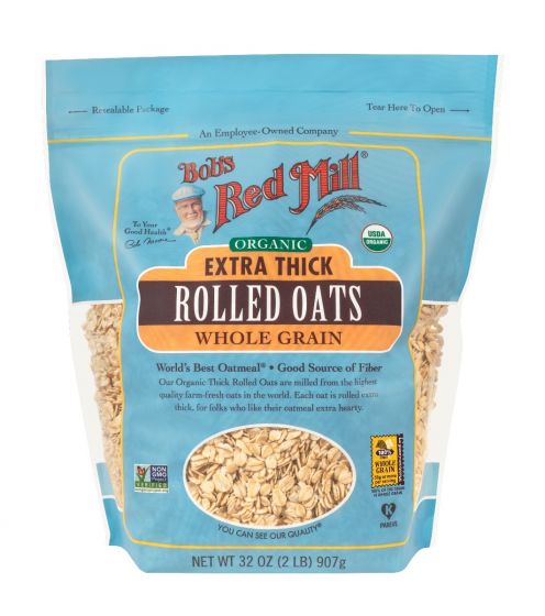 Bob's Red Mill Natural Foods Inc Organic Extra Thick Rolled Oats; 32 Ounces; 4 Per Case