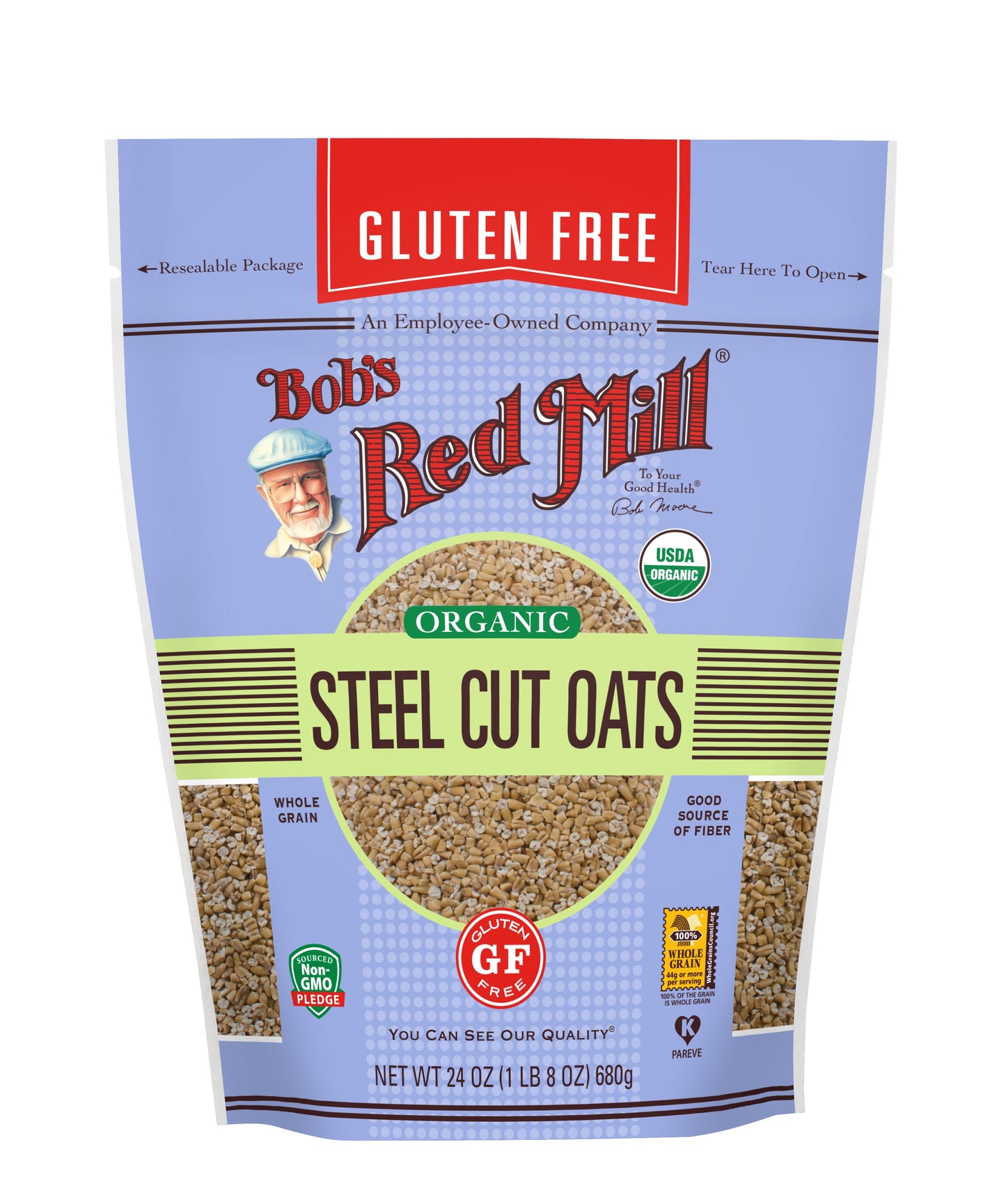 Bob's Red Mill Natural Foods Inc Gluten Free Organic Steel Cut Oats; 24 Ounces; 4 Per Case