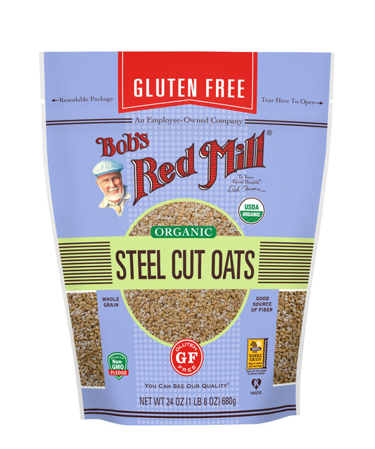 Bob's Red Mill Natural Foods Inc Gluten Free Organic Steel Cut Oats; 24 Ounces; 4 Per Case