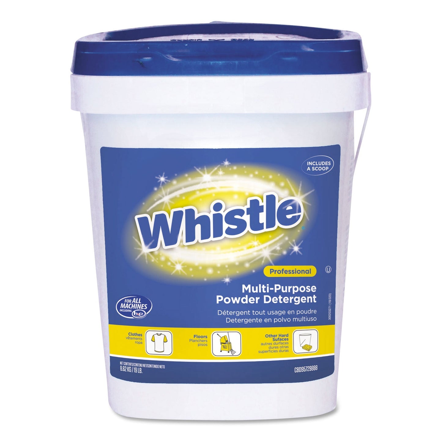 Whistle Multi-Purpose Powder Detergent; 19 Pounds; 1 Per Case - High Mart Wholesale