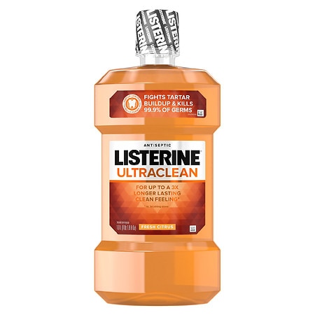 Listerine Antiseptic Ultraclean Fresh Citrus Mouthwash; 1 Liter; 6 Per Case - High Mart Wholesale