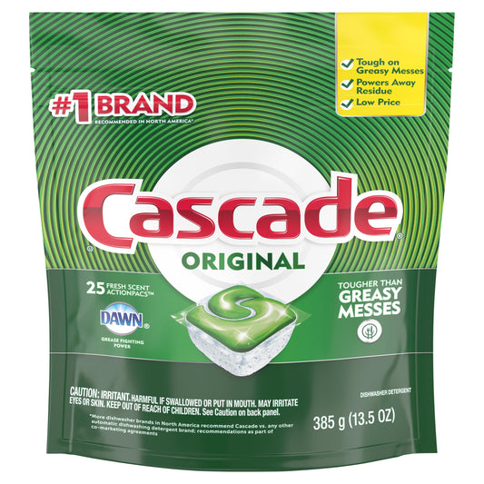 Cascade Cascade Action Pacs Fresh Scent; 25 Count; 1 Per Box; 5 Per Case