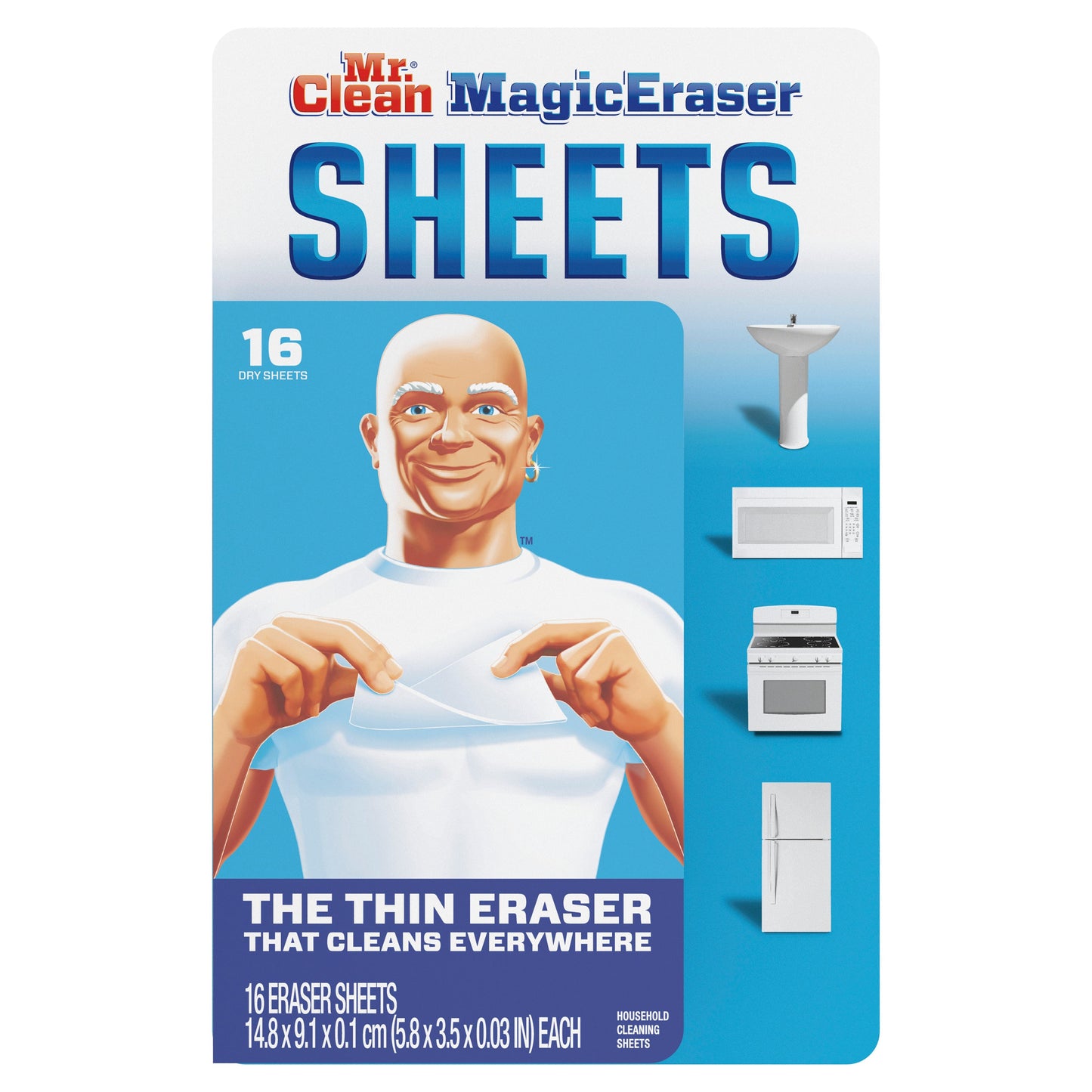 Mr. Clean Magic Eraser Sheet; 16 Count; 8 Per Case