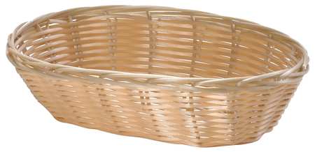 Tablecraft 9 Inch X 6 Inch X 2.25 Inch Oval Natural Plastic Basket; 12 Each; 1 Per Case - High Mart Wholesale