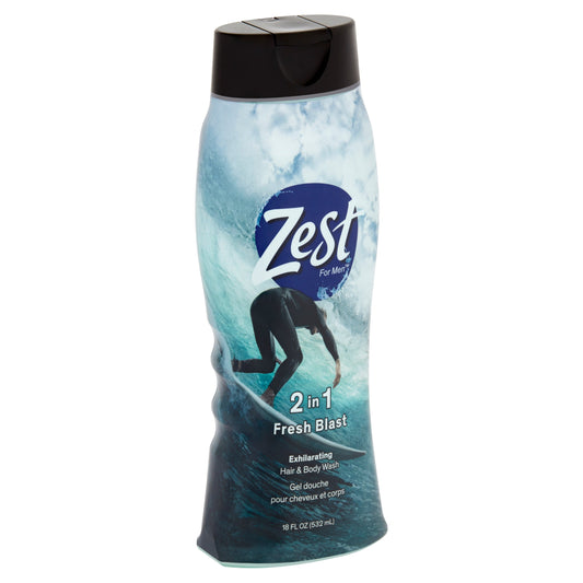 Zest Body Wash Hair And Body; 18 Fluid Ounces; 6 Per Case