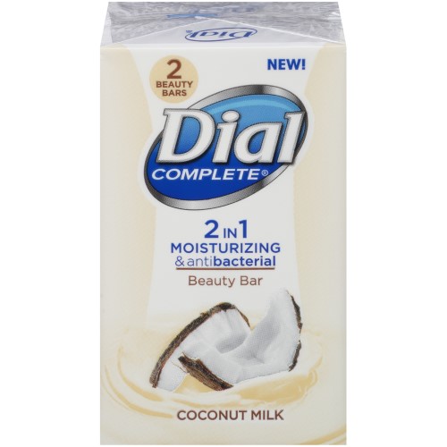 Dial Beauty Bar Coconut Milk 3.2 Ounce Per Bar; 6.4 Ounces; 18 Per Case