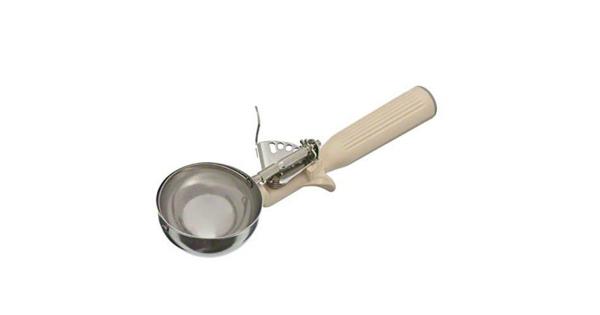 Vollrath Stainless Steel Size 10 Disher - Ivory Handle; 1 Each